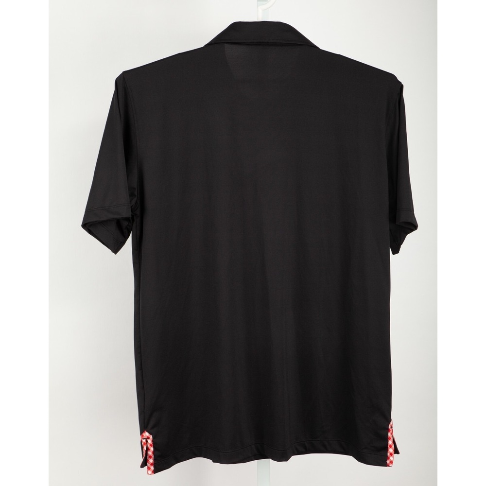 Bald Head Blues Polo Shirt Men Large Black Performance Stretch Golf Short Sleeve - Picture 4 of 10
